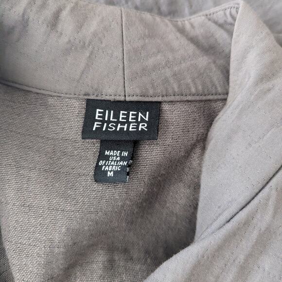Eileen Fisher Dark Grey Jacket Medium Nylon Viscose Cotton Blend J33 - Picture 4 of 7